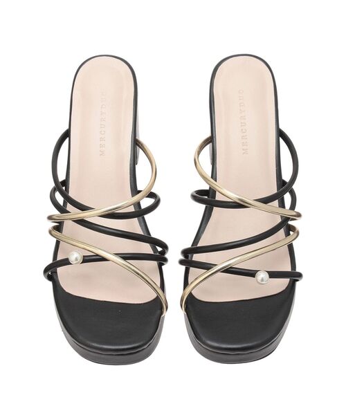 MERCURYDUO（マーキュリーデュオ）の「バイカラーワンポイントパールストラップヒールサンダル（サンダル・レディース・オフホワイト/ブラック・36/38）」の18枚目の写真