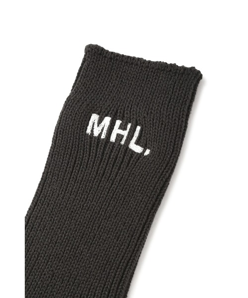 MHL.(エムエイチエル)の「MHL SPORT SOCK(ソックス/靴下・レディース・ホワイト/チャコール/オリーブ・FREE)」の4枚目の写真
