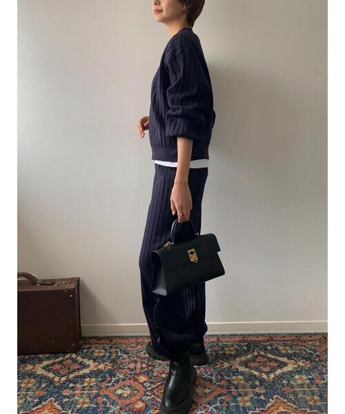 Green　Parks（グリーンパークス）の「リブニットプルオーバー（ニット/セーター・レディース・カーキ/ネイビー/ベージュ・FREE）」の22枚目の写真