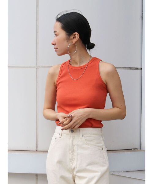 Ungrid（アングリッド）の「オーガビッツアメスリタンクトップ（タンクトップ・レディース・グリーン/オレンジ/オフホワイト/ブラック・FREE）」の4枚目の写真