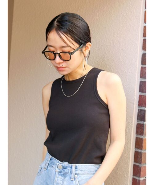 Ungrid（アングリッド）の「オーガビッツアメスリタンクトップ（タンクトップ・レディース・グリーン/オレンジ/オフホワイト/ブラック・FREE）」の5枚目の写真