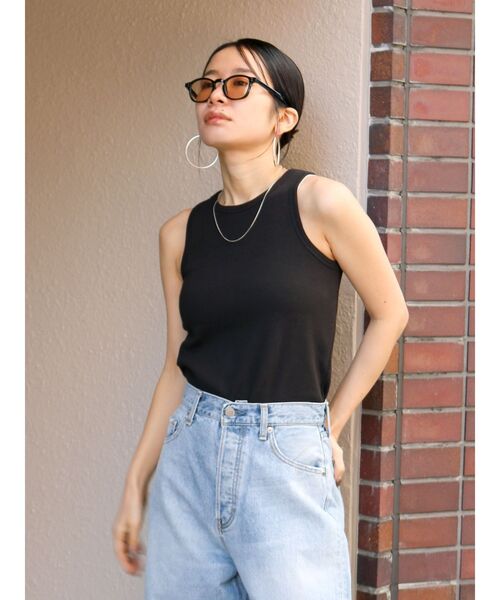 Ungrid（アングリッド）の「オーガビッツアメスリタンクトップ（タンクトップ・レディース・グリーン/オレンジ/オフホワイト/ブラック・FREE）」の6枚目の写真