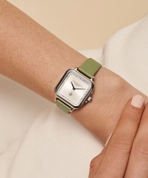 OLIVIA BURTON（オリビアバートン）の「「OLIVIA BURTON/オリビアバートン」クラシック - 28mm グロブナー クリスタル シルバー サンレイ セージ レザー（アナログ腕時計・レディース）」