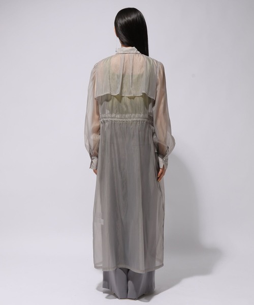 HARE(ハレ)の「シアーポケットドロストワンピース(HARE)(ワンピース・レディース・ライトグレー/ブラック・FREE)」の15枚目の写真