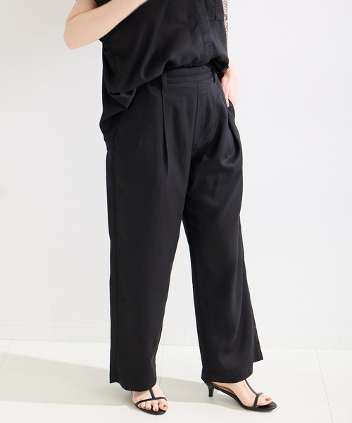 B.C STOCK(ベーセーストック)の「セルロースワイドパンツ(その他パンツ・レディース・アイボリー/ブラック/ブルー系その他・FREE)」の8枚目の写真