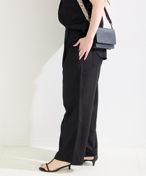 B.C STOCK(ベーセーストック)の「セルロースワイドパンツ(その他パンツ・レディース・アイボリー/ブラック/ブルー系その他・FREE)」の9枚目の写真