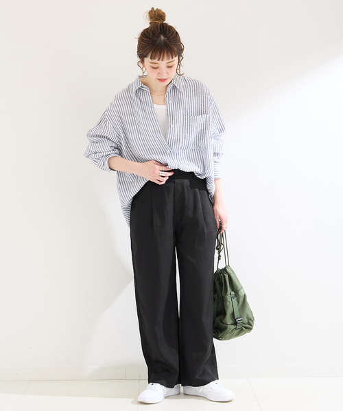 B.C STOCK(ベーセーストック)の「セルロースワイドパンツ(その他パンツ・レディース・アイボリー/ブラック/ブルー系その他・FREE)」の11枚目の写真