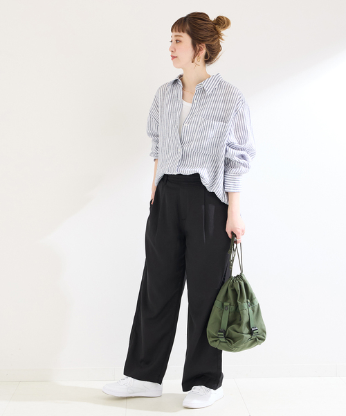 B.C STOCK(ベーセーストック)の「セルロースワイドパンツ(その他パンツ・レディース・アイボリー/ブラック/ブルー系その他・FREE)」の12枚目の写真