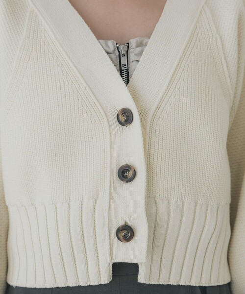 PUBLIC TOKYO(パブリックトウキョウ)の「スイッチパターンニットカーディガン/ショートニット(カーディガン/ボレロ・レディース・ホワイト/ブラック/ライム・FREE)」の20枚目の写真