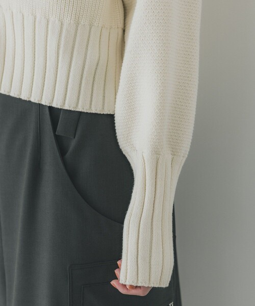 PUBLIC TOKYO(パブリックトウキョウ)の「スイッチパターンニットカーディガン/ショートニット(カーディガン/ボレロ・レディース・ホワイト/ブラック/ライム・FREE)」の21枚目の写真