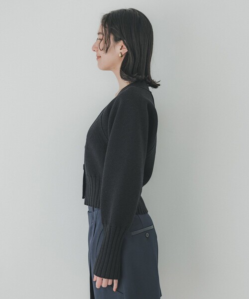 PUBLIC TOKYO(パブリックトウキョウ)の「スイッチパターンニットカーディガン/ショートニット(カーディガン/ボレロ・レディース・ホワイト/ブラック/ライム・FREE)」の17枚目の写真