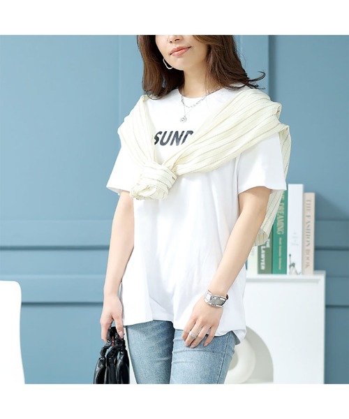 GOLDJAPAN（ゴールドジャパン）の「ロゴTシャツ【大きいサイズ対応】（Tシャツ/カットソー・レディース・ホワイト・LL/3L）」の6枚目の写真