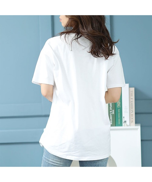 GOLDJAPAN（ゴールドジャパン）の「ロゴTシャツ【大きいサイズ対応】（Tシャツ/カットソー・レディース・ホワイト・LL/3L）」の11枚目の写真
