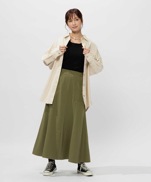 BACK NUMBER(バックナンバー)の「【BACK NUMBER】ニットリブタンクトップ(タンクトップ・レディース・ブラック/ホワイト×カーキブラウン/ホワイト×グリーン/オフホワイト/ブラック×ブルー/ベージュ・XL/S/M/L)」の15枚目の写真