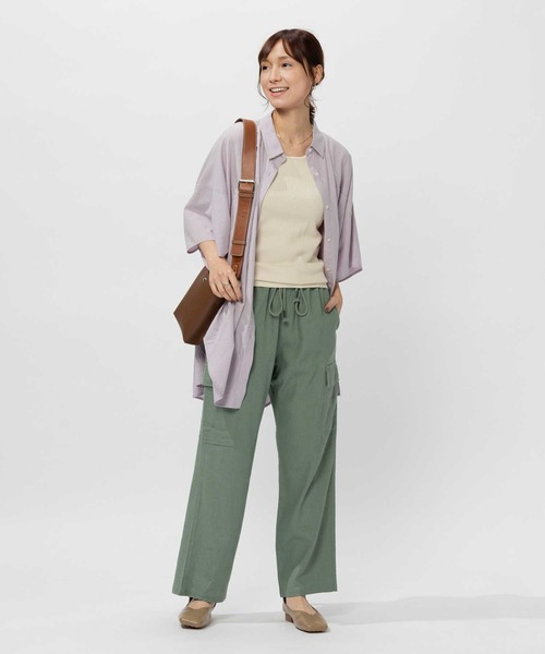 BACK NUMBER(バックナンバー)の「【BACK NUMBER】ニットリブタンクトップ(タンクトップ・レディース・ブラック/ホワイト×カーキブラウン/ホワイト×グリーン/オフホワイト/ブラック×ブルー/ベージュ・XL/S/M/L)」の22枚目の写真