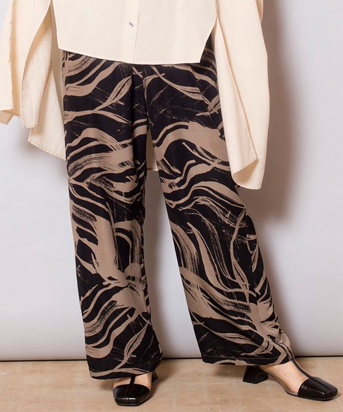 OSMOSIS（オズモーシス）の「プリントパンツ（その他パンツ・レディース・カーキ/ブルーグレー/ホワイト・ONE SIZE）」の2枚目の写真