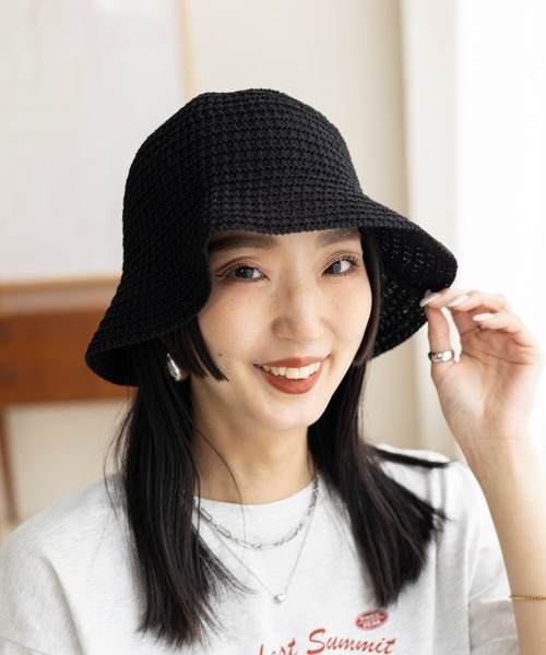 LEPSIM(レプシィム)の「サーモ変わり編みハット 110323(ハット・レディース・ブラック/ブラウン/ベージュ・ONE SIZE)」の5枚目の写真