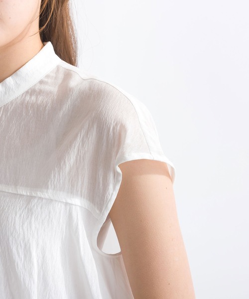 PICCIN（ピッチン）の「【WEB限定】裾バルーンフレンチスリーブブラウス（シャツ/ブラウス・レディース・オフホワイト/ブラック・M）」の20枚目の写真