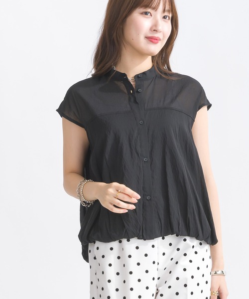 PICCIN（ピッチン）の「【WEB限定】裾バルーンフレンチスリーブブラウス（シャツ/ブラウス・レディース・オフホワイト/ブラック・M）」の19枚目の写真