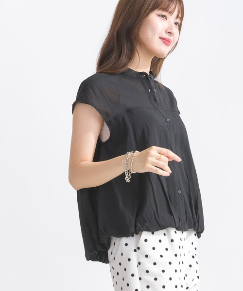 PICCIN（ピッチン）の「【WEB限定】裾バルーンフレンチスリーブブラウス（シャツ/ブラウス・レディース・オフホワイト/ブラック・M）」の16枚目の写真