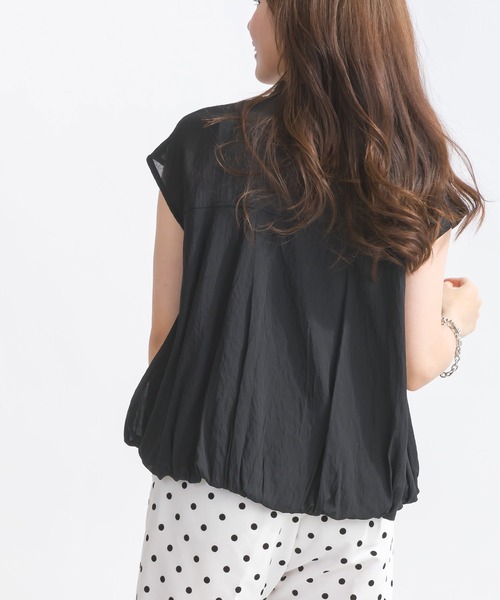 PICCIN（ピッチン）の「【WEB限定】裾バルーンフレンチスリーブブラウス（シャツ/ブラウス・レディース・オフホワイト/ブラック・M）」の14枚目の写真