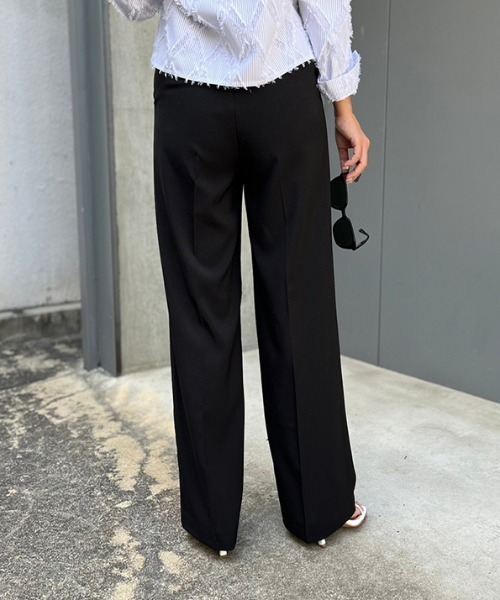 MODE ROBE（モードローブ）の「タックワイドパンツ（スラックス・レディース・ベージュ/アイボリー/ブラック・S/M/L）」の18枚目の写真