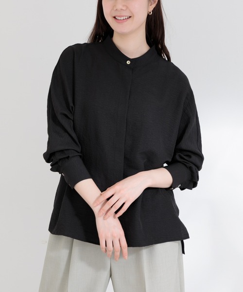 ブラウス シャツ 「meeny miny」「UV」ヨガインストラクター監修　美痩着る日焼け止めラフシャツ レディース meeny miny（ミーニーマイニー）の「【meeny miny】ヨガ