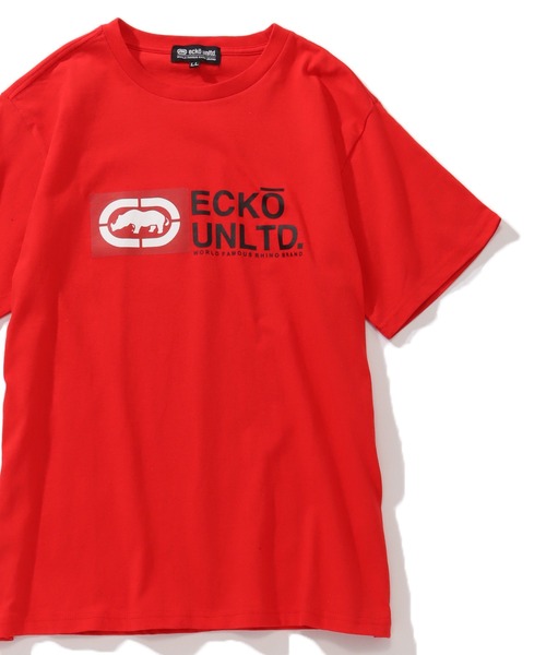 ecko unltd.(エコーアンリミテッド)の「【ecko unltd./エコーアンリミテッド】ロゴプリントハーフスリーブTシャツ(Tシャツ/カットソー・メンズ・ホワイト/ブラック/レッド・L/M/LL)」の1枚目の写真