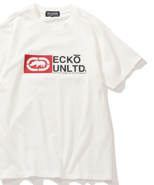 ecko unltd.(エコーアンリミテッド)の「【ecko unltd./エコーアンリミテッド】ロゴプリントハーフスリーブTシャツ(Tシャツ/カットソー・メンズ・ホワイト/ブラック/レッド・L/M/LL)」の2枚目の写真