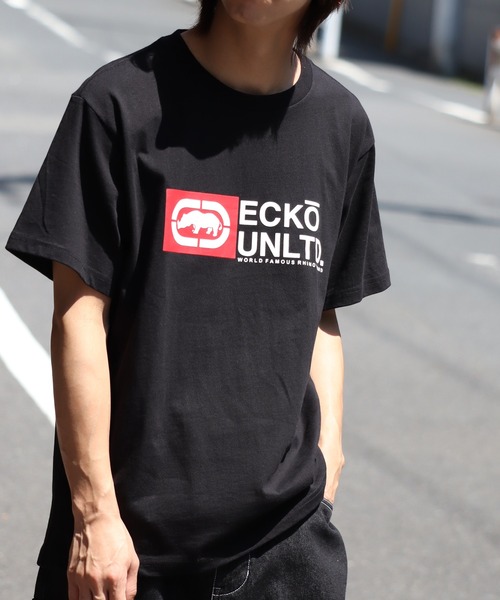 ecko unltd.(エコーアンリミテッド)の「【ecko unltd./エコーアンリミテッド】ロゴプリントハーフスリーブTシャツ(Tシャツ/カットソー・メンズ・ホワイト/ブラック/レッド・L/M/LL)」の4枚目の写真