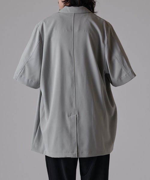 Lui's（ルイス）の「ウォッシャブルBIG ハーフスリーブジャケット（テーラードジャケット・メンズ・ライトグレー/ブラック・FREE）」の11枚目の写真