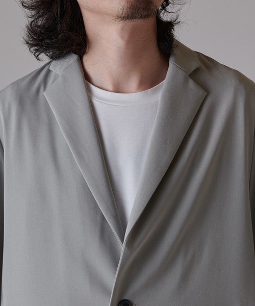 Lui's（ルイス）の「ウォッシャブルBIG ハーフスリーブジャケット（テーラードジャケット・メンズ・ライトグレー/ブラック・FREE）」の18枚目の写真