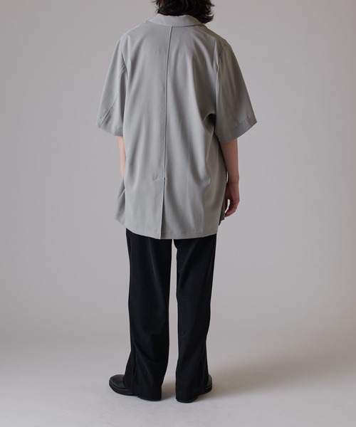 Lui's（ルイス）の「ウォッシャブルBIG ハーフスリーブジャケット（テーラードジャケット・メンズ・ライトグレー/ブラック・FREE）」の14枚目の写真