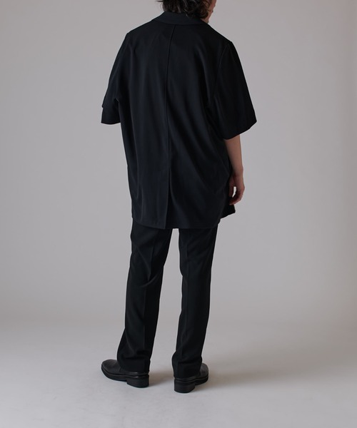 Lui's（ルイス）の「ウォッシャブルBIG ハーフスリーブジャケット（テーラードジャケット・メンズ・ライトグレー/ブラック・FREE）」の8枚目の写真