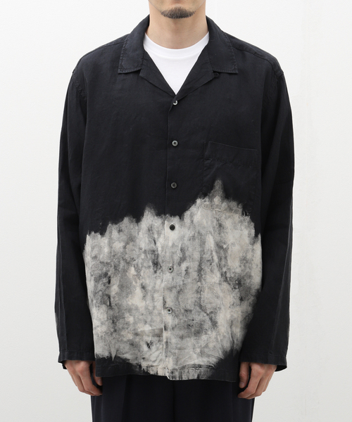 MARKAWARE (マーカウェア) OPEN COLLAR SH L/S CLOUDY BLEA A24A