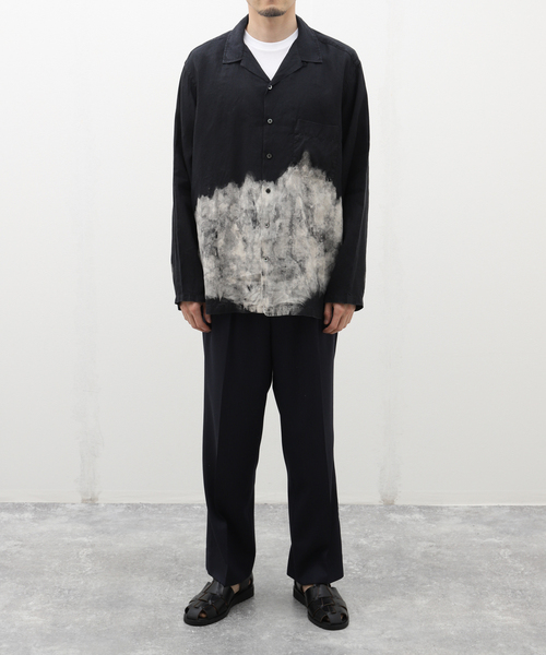 MARKAWARE (マーカウェア) OPEN COLLAR SH L/S CLOUDY BLEA A24A