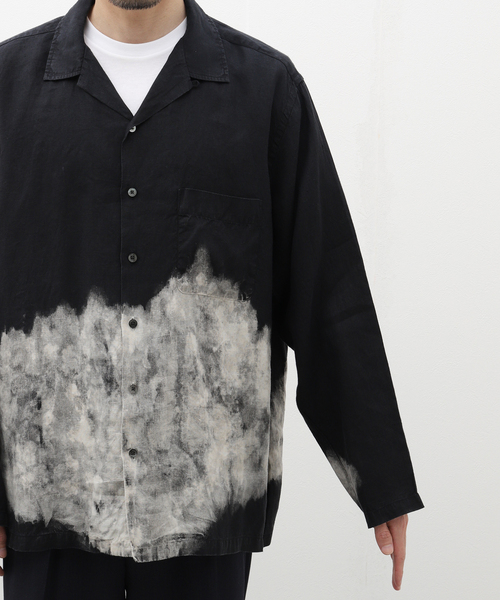 MARKAWARE (マーカウェア) OPEN COLLAR SH L/S CLOUDY BLEA A24A
