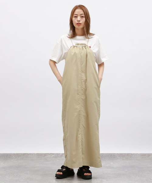 LAKOLE（ラコレ）の「ナイロンドロストキャミワンピース / 113752（ワンピース・レディース・ライトグレー/ベージュ/ブラック・FREE）」の3枚目の写真