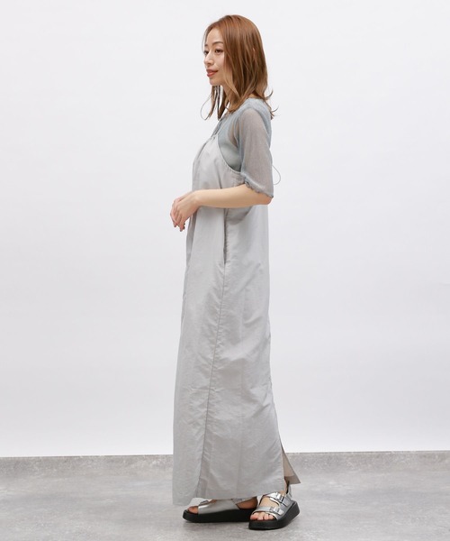 LAKOLE（ラコレ）の「ナイロンドロストキャミワンピース / 113752（ワンピース・レディース・ライトグレー/ベージュ/ブラック・FREE）」の20枚目の写真