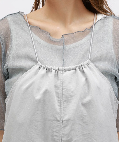 LAKOLE（ラコレ）の「ナイロンドロストキャミワンピース / 113752（ワンピース・レディース・ライトグレー/ベージュ/ブラック・FREE）」の13枚目の写真