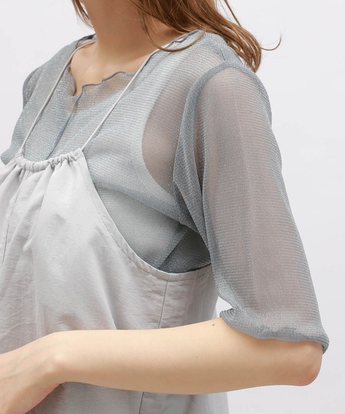 LAKOLE（ラコレ）の「ナイロンドロストキャミワンピース / 113752（ワンピース・レディース・ライトグレー/ベージュ/ブラック・FREE）」の12枚目の写真