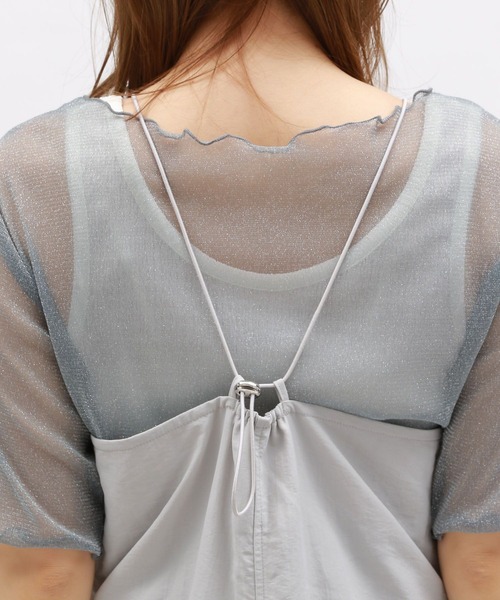 LAKOLE（ラコレ）の「ナイロンドロストキャミワンピース / 113752（ワンピース・レディース・ライトグレー/ベージュ/ブラック・FREE）」の9枚目の写真