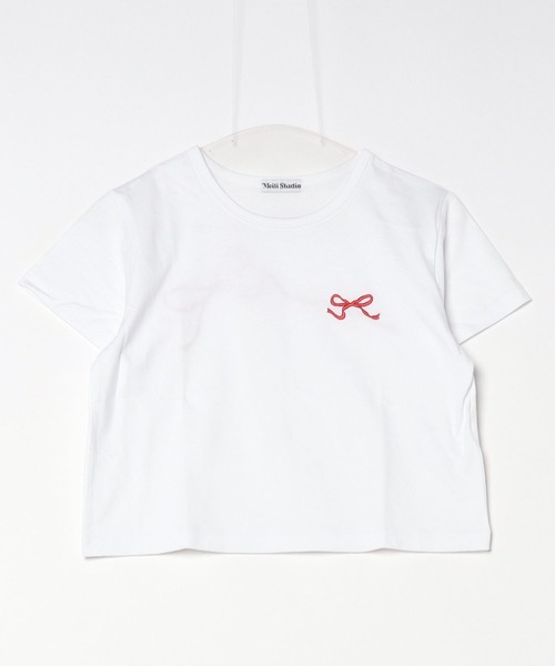 WEGO(ウィゴー)の「WEGO/リボン刺繍Tシャツ(Tシャツ/カットソー・レディース・イエロー/ネイビー/ホワイト・FREE)」の13枚目の写真
