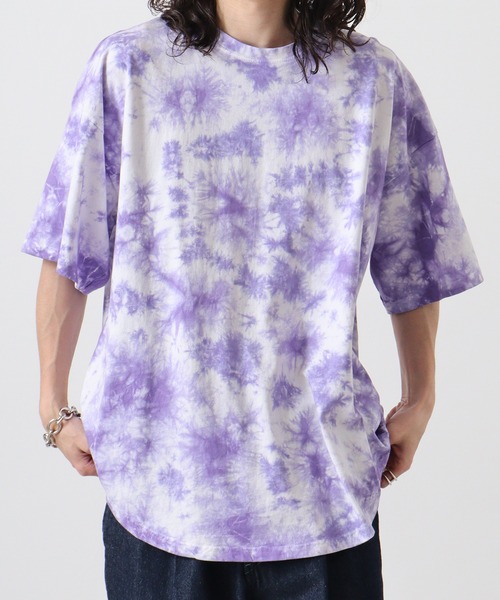 FUNALIVE（ファンアライブ）の「タイダイオーバーサイズTシャツ（Tシャツ/カットソー・メンズ・パープル/ネイビー/グリーン/ブラック/グレー/ブルー・M/L/XL）」の20枚目の写真