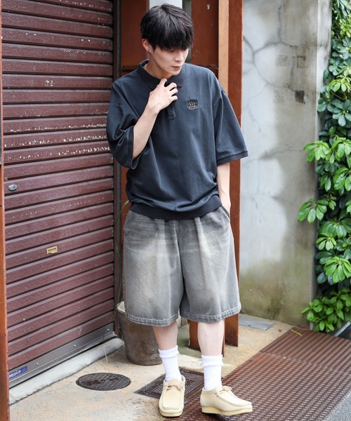 SPINNS（スピンズ）の「【ユニセックスで着用可能】ピグメント加工ポロシャツ CROWN（ポロシャツ・メンズ・ブラック/グレー/ブラウン・ONESIZE）」の15枚目の写真