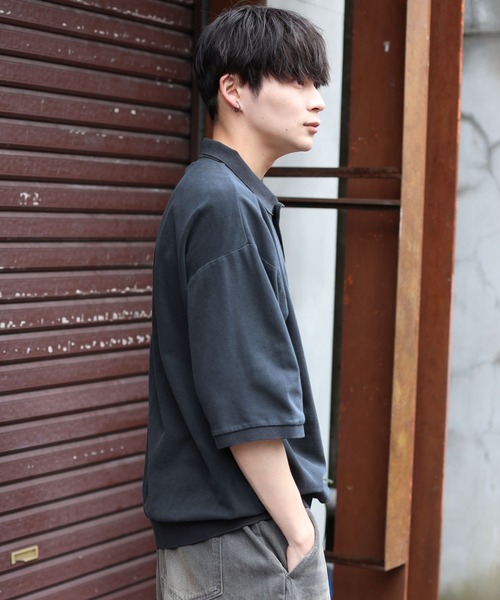 SPINNS（スピンズ）の「【ユニセックスで着用可能】ピグメント加工ポロシャツ CROWN（ポロシャツ・メンズ・ブラック/グレー/ブラウン・ONESIZE）」の18枚目の写真