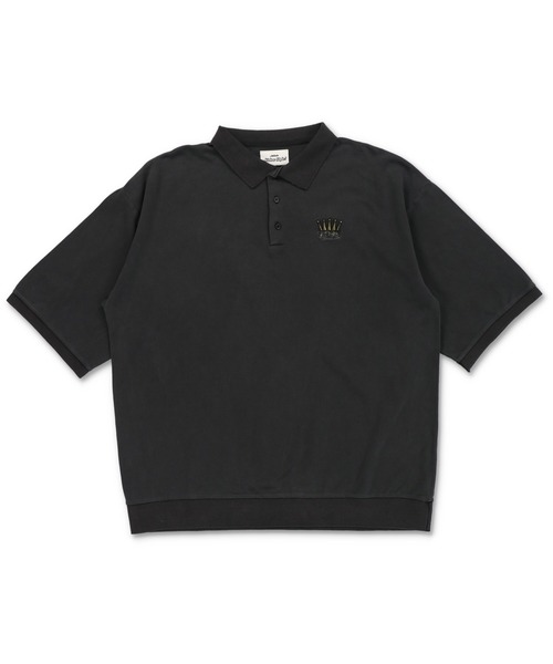 SPINNS（スピンズ）の「【ユニセックスで着用可能】ピグメント加工ポロシャツ CROWN（ポロシャツ・メンズ・ブラック/グレー/ブラウン・ONESIZE）」の9枚目の写真