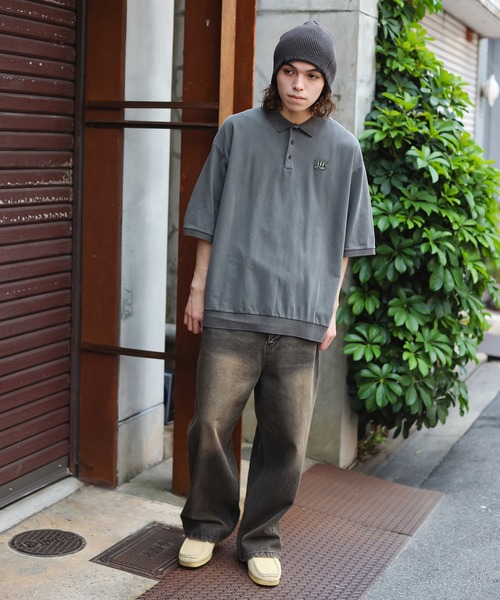 SPINNS（スピンズ）の「【ユニセックスで着用可能】ピグメント加工ポロシャツ CROWN（ポロシャツ・メンズ・ブラック/グレー/ブラウン・ONESIZE）」の22枚目の写真