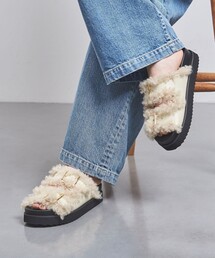 UNITED ARROWS | 2ベルト フェイクファー サンダル(サンダル)