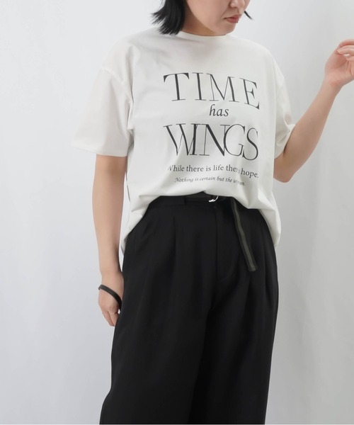 LUCA/LADY LUCK LUCA(ルカ/レディラックルカ)の「LC/LLL 華奢ロゴTシャツ(Tシャツ/カットソー・レディース・オフホワイト/ブラック/ピンク・FREE)」の2枚目の写真